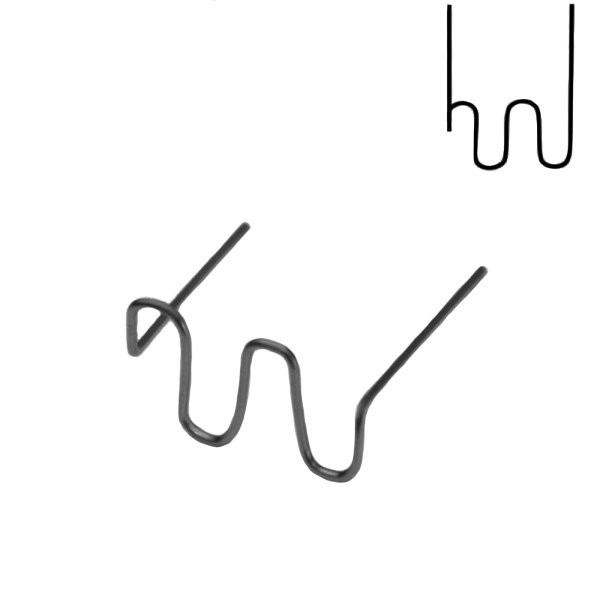 Sponky na sváření plastů RS26, sada 100 ks, tvar W, Ø 0,6 mm (1)