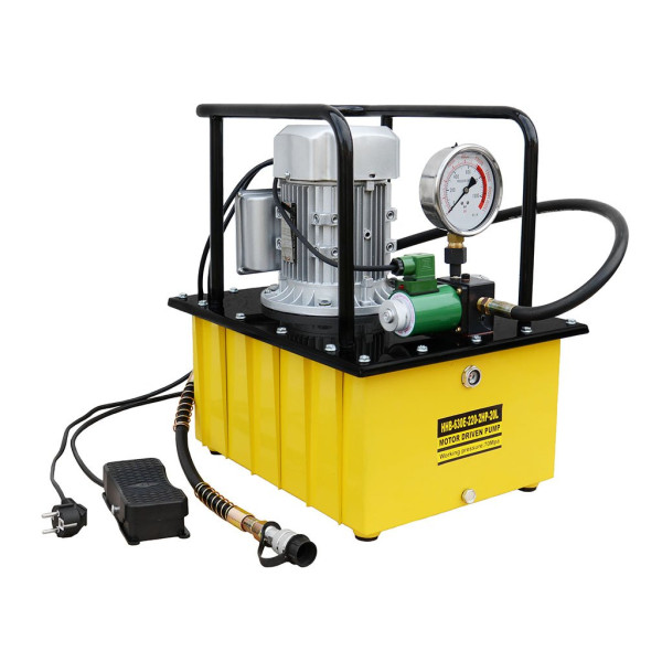 Nožní elektrická hydraulická pumpa s tlakoměrem HHB-630E-2HP-20L (4)