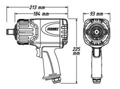 Pneumatický rázový utahovák HAZET 9013TT (4)