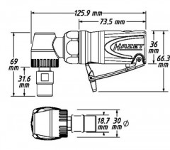 Pneumatická stopková mini bruska HAZET 9032M-5 (2)