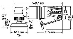 Pneumatická mini bruska / leštička HAZET 9033M-9 (3)