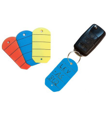 Plastové visačky na klíče se štítkem a závěsným kroužkem SR 0850102 - modré