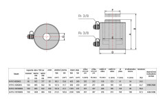 Hydraulický válec s dutým pístem dvojčinný HHYG-10050KS (3)